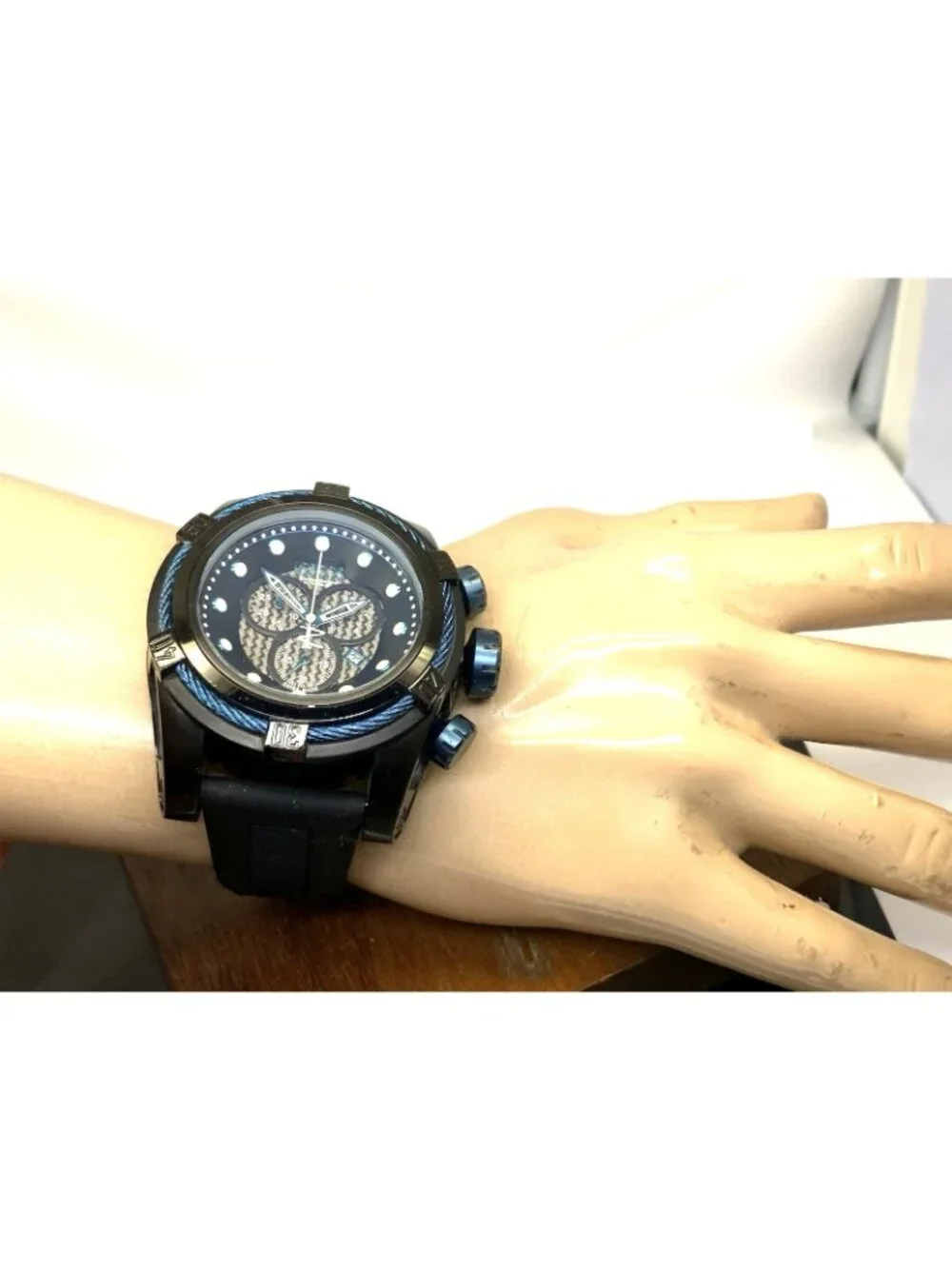 Invicta Men's Watch 19485 Reserve Bolt Zeus Swiss Black Chronograph Rubber Strap